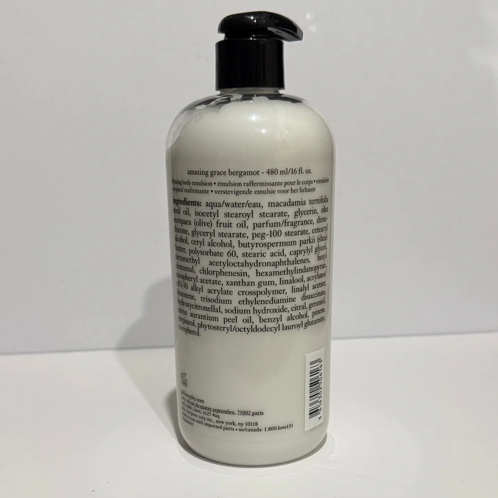 Philosophy AMAZING GRACE BERGAMOT Firming Emulsion 16 Oz in Pump Bottle SEALED!